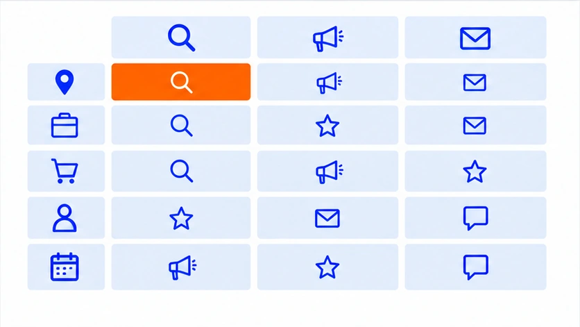 Matriz de canales para atraer clientes según el tipo de negocio: local, servicios B2B, ecommerce, profesional independiente y lanzamientos