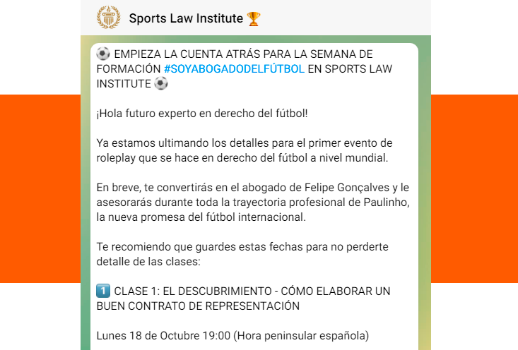 Telegram Sports Law Institute