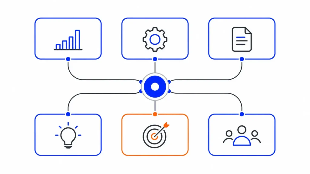 Los tipos de schema más usados conectados a un nodo central