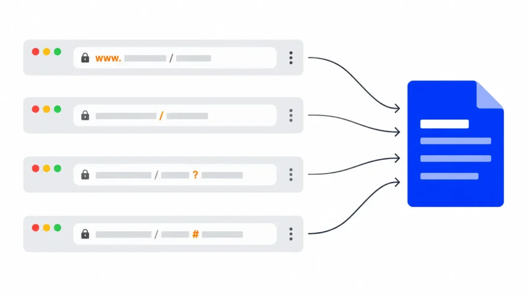 Las cuatro variantes de una misma URL que generan contenido duplicado
